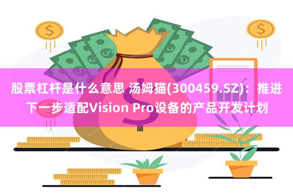 股票杠杆是什么意思 汤姆猫(300459.SZ)：推进下一步适配Vision Pro设备的产品开发计划