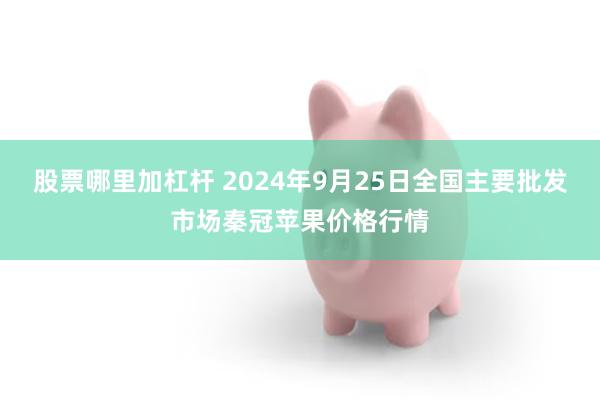 股票哪里加杠杆 2024年9月25日全国主要批发市场秦冠苹果价格行情